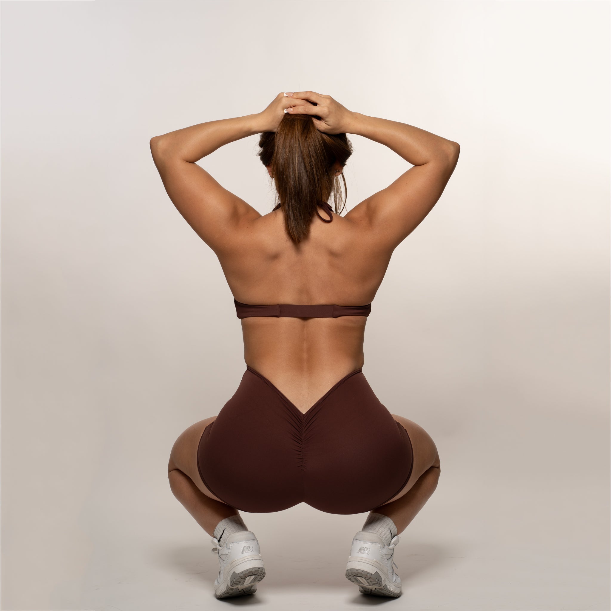 Crush Bodysuit Shorts - Brown: The Perfect Activewear for Women