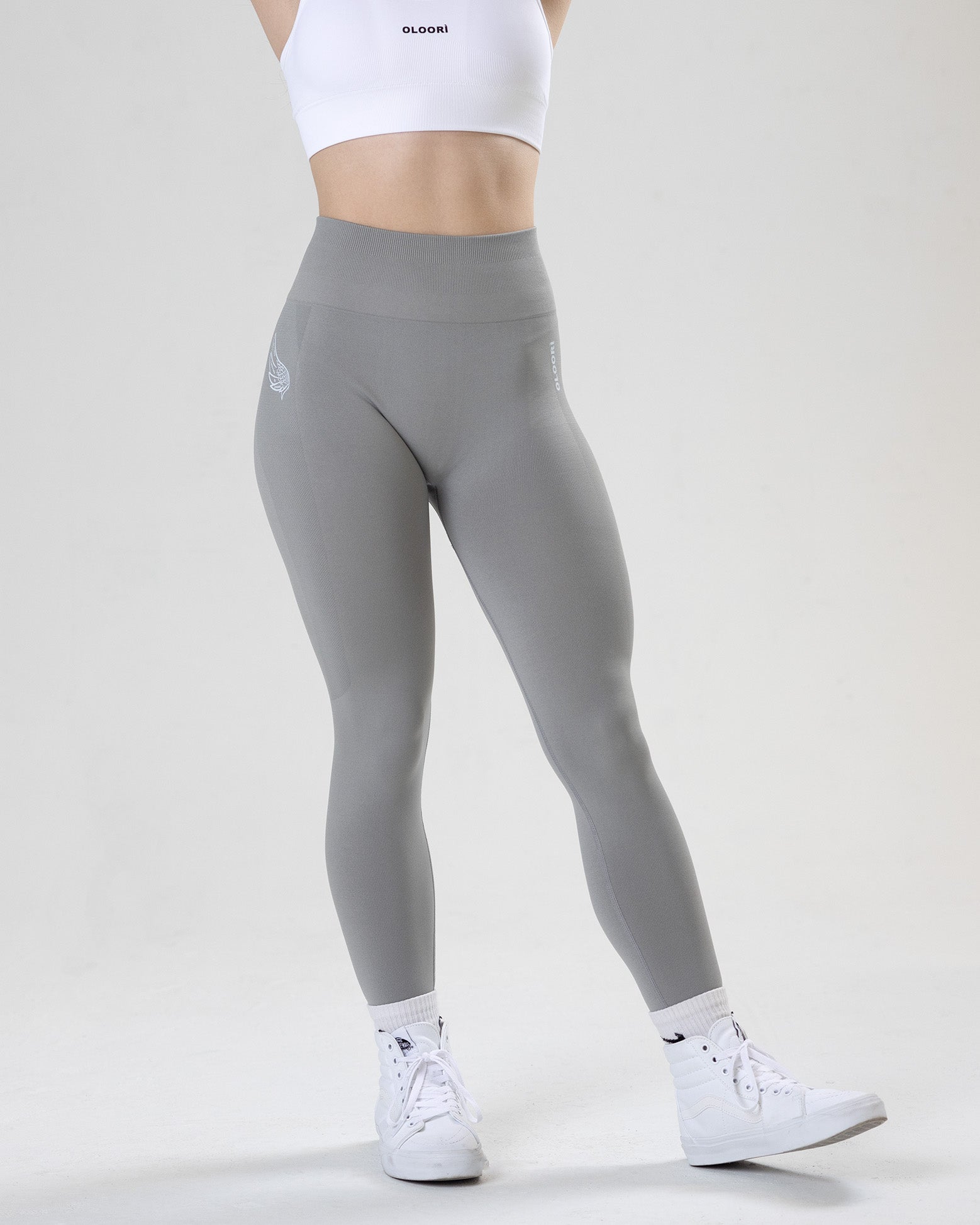Crushing It: Seamless Workout Legging Outfit in Grey - ShopperBoard